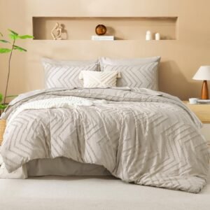 THEATERCRAFT King Size Comforter Set with Sheets Beige